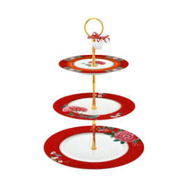 patera czerwona w kwiaty PiP Studio