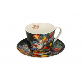 Filiżanka porcelanowa w kwiaty