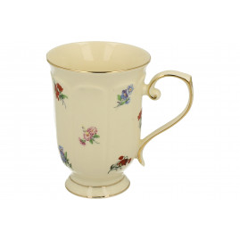 Kubek porcelanowy w kwiaty
