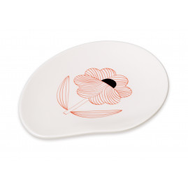 Talerz porcelanowy Red Flower
