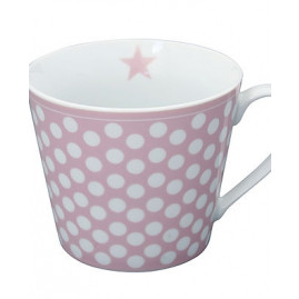 kubek porcelanowy w groszki