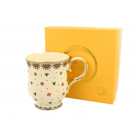 Kubek porcelanowy w kwiaty