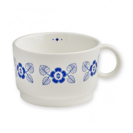 Filiżanka porcelanowa Blue leaves